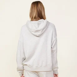 MONROW Fleece Slouchy Pullover Hoody HEATHERGREY Sale